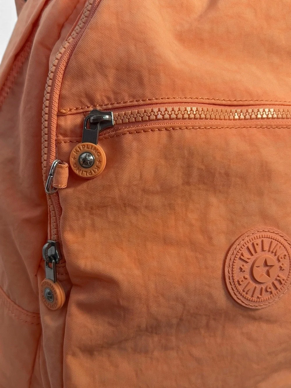Kipling Challenger II Peach Coral Nylon Backpack Lightweight Travel School